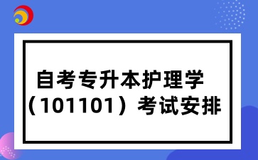 自考专升本护理学（101101）考试安排